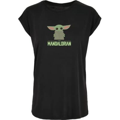 Recovered Star WarsThe Child Mandalorian Black Boyfriend T-Shirt by XXL Vuxen T-tröja, Unisex, Svart, XXL Recovered Star WarsThe Child Mandalorian Black Boyfriend T-Shirt by XXL Vuxen T-tröja, Unisex, Svart, XXL