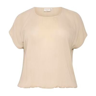 Kaffe Curve Plus-size dam kortärmad rund hals lös passform normal längd, Fjädergrå Kaffe Curve Plus-size dam kortärmad rund hals lös passform normal längd, Fjädergrå