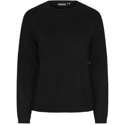 PIECES Pcbree Ls O-neck stickad Noos Bc, svart, XS PIECES Pcbree Ls O-neck stickad Noos Bc, svart, XS
