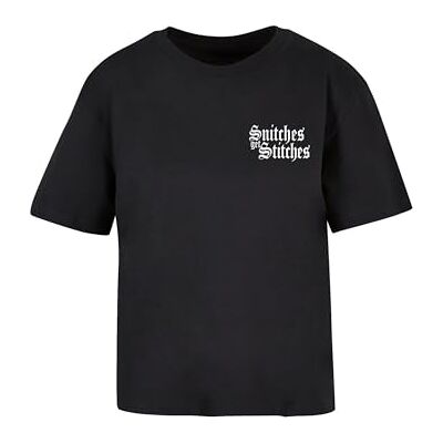 dam t-shirt Snitches Get Stitches Tee avslappnad T-shirt med tryck, överdimensionerad passform, bomull, storlekar XS – 5XL, svart, 3XL dam t-shirt Snitches Get Stitches Tee avslappnad T-shirt med tryck, överdimensionerad passform, bomull, storlekar XS – 5XL, svart, 3XL