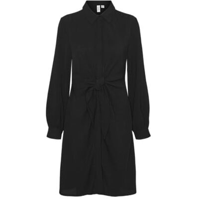 VERO MODA VMRALUNA L/S Shirt ABK Dress WVN BTQ GA, svart, M VERO MODA VMRALUNA L/S Shirt ABK Dress WVN BTQ GA, svart, M