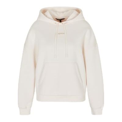 Giorgio Armani kvinnors kors kön, mudd ärm liten främre logotyp avslappnad passform, tröja, vit, XL, Iso, XL Giorgio Armani kvinnors kors kön, mudd ärm liten främre logotyp avslappnad passform, tröja, vit, XL, Iso, XL