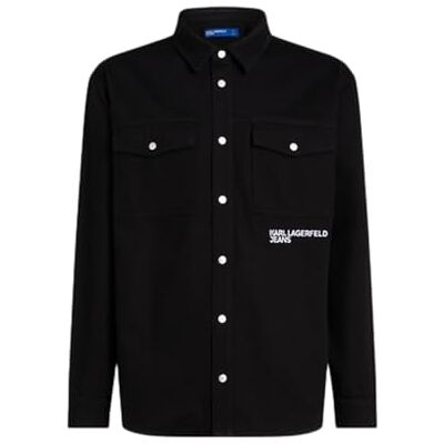 KARL LAGERFELD JEANS , Herr, Overshirt, Avslappad Passform, Svart, XS KARL LAGERFELD JEANS , Herr, Overshirt, Avslappad Passform, Svart, XS