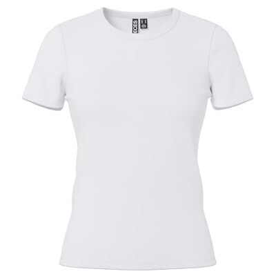 PIECES Pcmay Ss Tee Noos Bc, Ljus vit, XS PIECES Pcmay Ss Tee Noos Bc, Ljus vit, XS