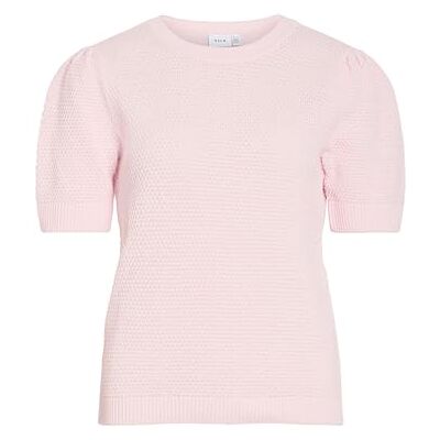 Vila Vidalo O-neck S/S stickad topp – Noos, körsbärsblom, M Vila Vidalo O-neck S/S stickad topp – Noos, körsbärsblom, M