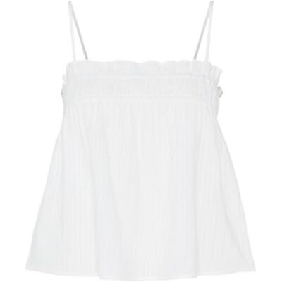 PIECES dam Pcmuna slip mm top, Ljus vit, XS PIECES dam Pcmuna slip mm top, Ljus vit, XS
