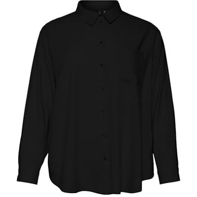 VERO MODA VMCMYMILO LS skjorta WVN GA NOOS CUR, svart, 48 VERO MODA VMCMYMILO LS skjorta WVN GA NOOS CUR, svart, 48