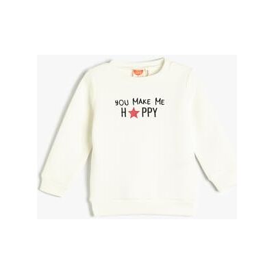 Koton Babygirls långärmad crew neck broderad detalj bomull sweatshirt, Ecru (010), 18-24 Monate Koton Babygirls långärmad crew neck broderad detalj bomull sweatshirt, Ecru (010), 18-24 Monate