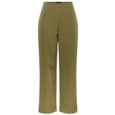 PIECES Dam PCBOSSY HW Wide Pants NOOS tygbyxor, djupa ljus grön, M PIECES Dam PCBOSSY HW Wide Pants NOOS tygbyxor, djupa ljus grön, M