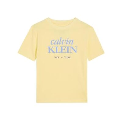 Calvin pojke logo ss t-shirt LVCKSJA07B S/S t-shirt, gul (fransk vanilj 12-0722 TCX), 4 år Calvin pojke logo ss t-shirt LVCKSJA07B S/S t-shirt, gul (fransk vanilj 12-0722 TCX), 4 år