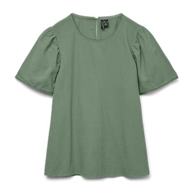 VERO MODA Vmpretty Ss Top WVN Ga Noos, Säkringsgrön, M VERO MODA Vmpretty Ss Top WVN Ga Noos, Säkringsgrön, M