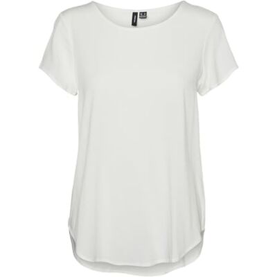 VERO MODA VMBELLA SS TOP WVN GA NOOS, Snövit, XS VERO MODA VMBELLA SS TOP WVN GA NOOS, Snövit, XS