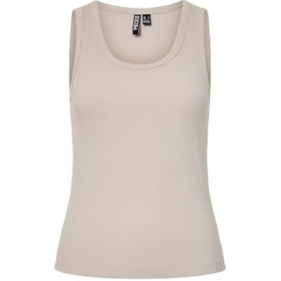 PIECES Pcmay Tank Top JRS Noos Bc, Silvergrå, M PIECES Pcmay Tank Top JRS Noos Bc, Silvergrå, M