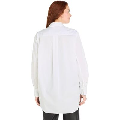 Calvin jeans dam lösa monolog skjorta vävda toppar, Vitt, S Calvin jeans dam lösa monolog skjorta vävda toppar, Vitt, S
