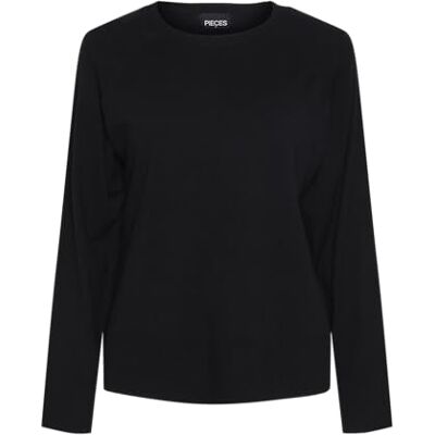 PIECES Damer Pcsia Ls Knit Noos Bc stickad tröja, svart, M PIECES Damer Pcsia Ls Knit Noos Bc stickad tröja, svart, M