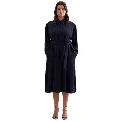 Seidensticker Sidenklistermärken damer blusklänning klänning, blå, 50 plus size Seidensticker Sidenklistermärken damer blusklänning klänning, blå, 50 plus size
