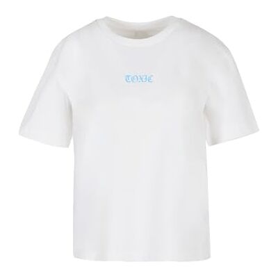 Dam-t-shirt, Toxic Snake Tee, avslappnad t-shirt med tryck, överdimensionerad passform, bomull, storlekar XS – 5XL, Vit, S Dam-t-shirt, Toxic Snake Tee, avslappnad t-shirt med tryck, överdimensionerad passform, bomull, storlekar XS – 5XL, Vit, S
