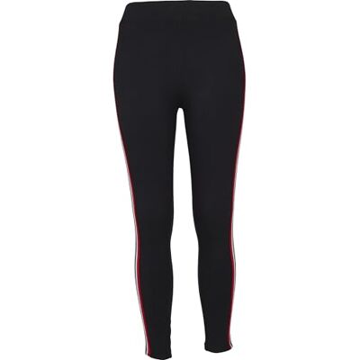 Urban Classics Leggings för kvinnor, Flerfärgad (Black/Firered/White/Navy 01320), XS Urban Classics Leggings för kvinnor, Flerfärgad (Black/Firered/White/Navy 01320), XS
