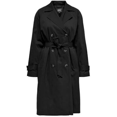 ONLY Onlorchid Life Quilt lång trenchcoat Otw, svart, M ONLY Onlorchid Life Quilt lång trenchcoat Otw, svart, M
