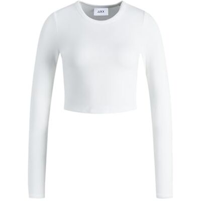 JJXX JACK & JONES Jxfeline Ls Rib Tee Noos dam T-tröja, Ljus vit, XL JJXX JACK & JONES Jxfeline Ls Rib Tee Noos dam T-tröja, Ljus vit, XL