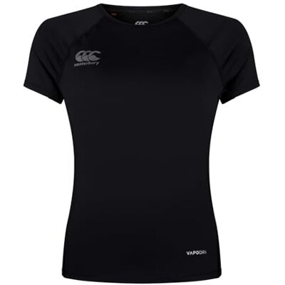 Canterbury Superlight kortärmad T-shirt för kvinnor, svart/gunmetal grå, 42 EU Canterbury Superlight kortärmad T-shirt för kvinnor, svart/gunmetal grå, 42 EU