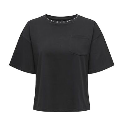 ONLY Onlterza S/S O-Neck Top Box JRS, svart, L ONLY Onlterza S/S O-Neck Top Box JRS, svart, L