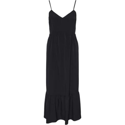 PIECES Dam Pcsade Strap Long Dress Noos BC maxiklänning, svart, M PIECES Dam Pcsade Strap Long Dress Noos BC maxiklänning, svart, M