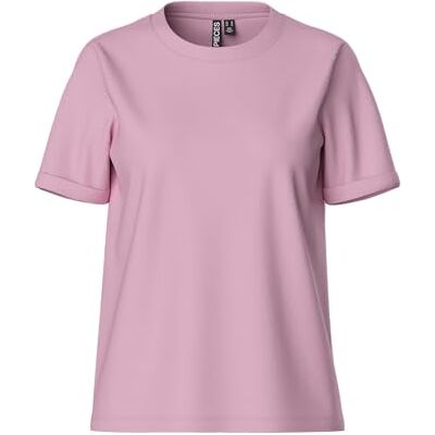 PIECES Pcria Ss Fold Up Solid Tee Noos Bc, roseate spoonbill, XS PIECES Pcria Ss Fold Up Solid Tee Noos Bc, roseate spoonbill, XS