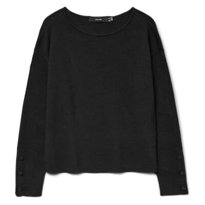 VERO MODA Vmgold Ls Boatneck tröja, svart, XS VERO MODA Vmgold Ls Boatneck tröja, svart, XS