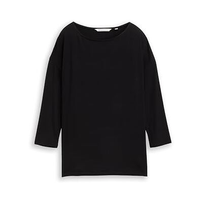 TOM TAILOR Denim T-shirt för kvinnor, 14482 – djup svart, XXL TOM TAILOR Denim T-shirt för kvinnor, 14482 – djup svart, XXL