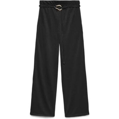 VERO MODA Vmlouisa Hw Wide Pant JRS Ga, svart, M VERO MODA Vmlouisa Hw Wide Pant JRS Ga, svart, M