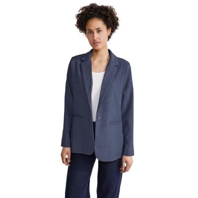 Street One damset, lång blå melange blazer, Original blå, 40 Street One damset, lång blå melange blazer, Original blå, 40