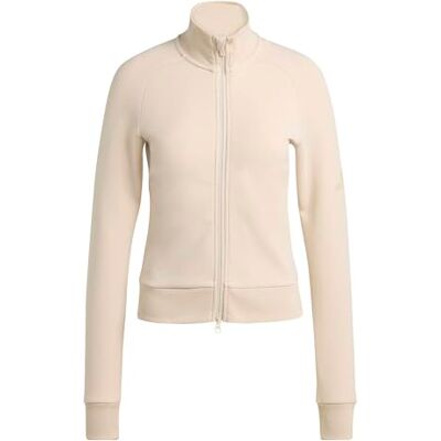 adidas dam Soft Lux Slim Track Top Sweatshirt, Crystal Linen, M adidas dam Soft Lux Slim Track Top Sweatshirt, Crystal Linen, M