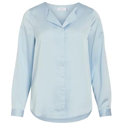 Vila Satin Shirt Viellette V-Neck L/S-Satin T-shirt-Noos, Nantucket Breeze, 36 dam, Nantucket Breeze, 34 Vila Satin Shirt Viellette V-Neck L/S-Satin T-shirt-Noos, Nantucket Breeze, 36 dam, Nantucket Breeze, 34