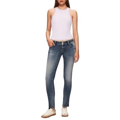 LTB Dam Molly 200 Slim Low Rise Basic-5-fickor Mörkblå av bomullsblandning Storlek W24L30, blå, 24W x 30L LTB Dam Molly 200 Slim Low Rise Basic-5-fickor Mörkblå av bomullsblandning Storlek W24L30, blå, 24W x 30L