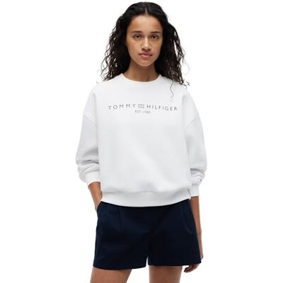 Tommy Hilfiger kvinnors Corp logo Mdrn Swtsrt Ww0Ww47831, vit, L Tommy Hilfiger kvinnors Corp logo Mdrn Swtsrt Ww0Ww47831, vit, L