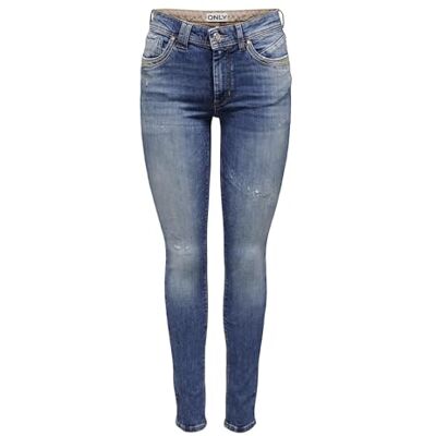 ONLY ONLSTACY MW Skinny L ANK JNS REA, Mellanblå denim, 30W x 32L ONLY ONLSTACY MW Skinny L ANK JNS REA, Mellanblå denim, 30W x 32L