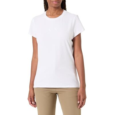 Giorgio Armani kvinnors kortärmad ton på ton logo t-shirt, vit, XL, Optisk vit, XL Giorgio Armani kvinnors kortärmad ton på ton logo t-shirt, vit, XL, Optisk vit, XL