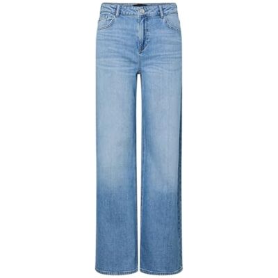 PIECES Pcsilke Mw Wide Jeans Lb Noos Bc, Ljusblå denim, 32W / 30L PIECES Pcsilke Mw Wide Jeans Lb Noos Bc, Ljusblå denim, 32W / 30L