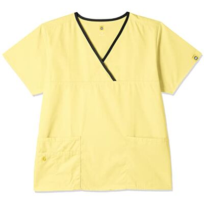 WINK Wonder 6026XYLW5XL Origins dam Charlie Fit Y-Neck Mock Wrap Top, Gul, Extended-5XL WINK Wonder 6026XYLW5XL Origins dam Charlie Fit Y-Neck Mock Wrap Top, Gul, Extended-5XL