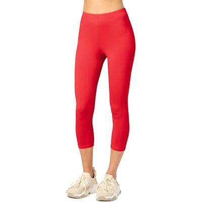 Merry Style Dam 3/4 Leggings MS10-199(Röd, XS) Merry Style Dam 3/4 Leggings MS10-199(Röd, XS)