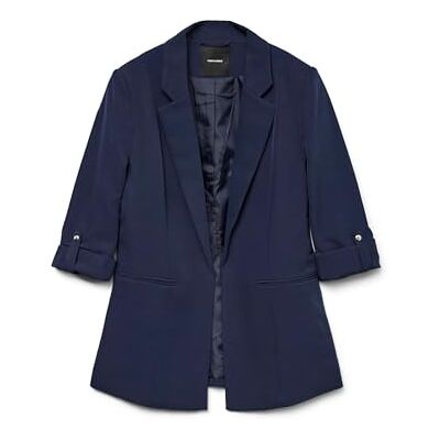 VERO MODA Vmgloria 3/4 Slim Blazer Noos, marinblå blazer, 36 VERO MODA Vmgloria 3/4 Slim Blazer Noos, marinblå blazer, 36