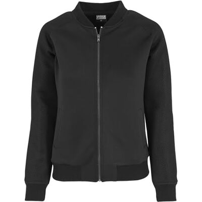 Urban Classics Jacke Scuba Raglan Mesh jacka dam, svart (svart), XS Urban Classics Jacke Scuba Raglan Mesh jacka dam, svart (svart), XS