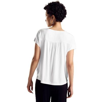 Street One T-shirt i materialblandning, Vit, 42 Street One T-shirt i materialblandning, Vit, 42