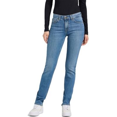 Lee Damjeans Marion, klassisk rak passform, raka ben, Cyber Blue, 28W / 33L Lee Damjeans Marion, klassisk rak passform, raka ben, Cyber Blue, 28W / 33L
