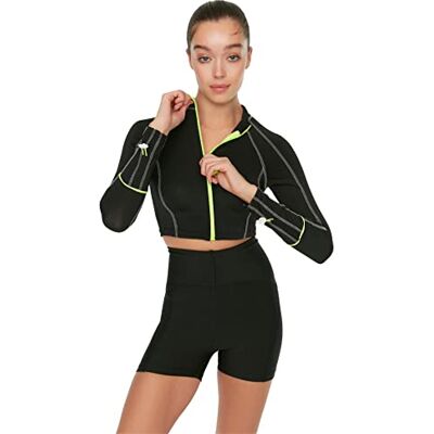 Trendyol Kvinnors Black Sports Blus, M Trendyol Kvinnors Black Sports Blus, M