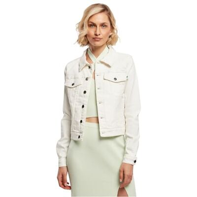 Urban Classics Kvinnors organisk denimjacka jacka, offwhite raw, XS Urban Classics Kvinnors organisk denimjacka jacka, offwhite raw, XS