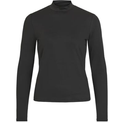 Vila Vileoa L/S High Neck Top – Noos, svart, XXL Vila Vileoa L/S High Neck Top – Noos, svart, XXL