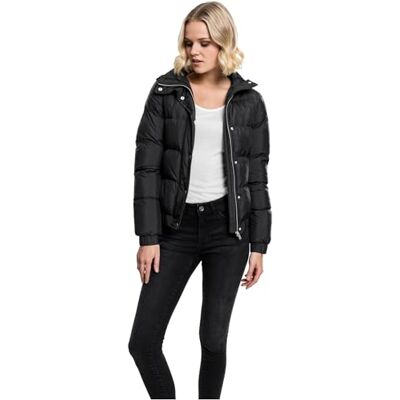 Urban Classics dam Jacka Ladies Hooded Puffer Jacket, Svart (svart 7), XS Urban Classics dam Jacka Ladies Hooded Puffer Jacket, Svart (svart 7), XS