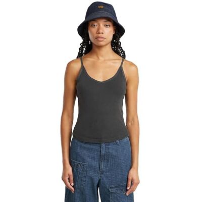 G-STAR RAW G-STAR dam spaghetti Strap Rib Top Wmn t-shirt, Svart (Dk Black Gd D26612-d968-b564), M G-STAR RAW G-STAR dam spaghetti Strap Rib Top Wmn t-shirt, Svart (Dk Black Gd D26612-d968-b564), M